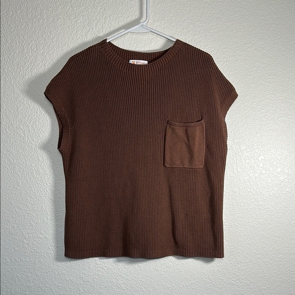 kirundo Sweaters - Kirundo‎ Brown Sleeveless Knit Top XL